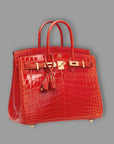 Hermes Birkin 25 Orange Poppy Crocodile Leather *BRAND NEW* RARE PIECE