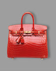 Hermes Birkin 25 Orange Poppy Crocodile Leather *BRAND NEW* RARE PIECE
