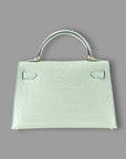 Hermès Mini Kelly Vert D’eau Matte Alligator *BRAND NEW*
