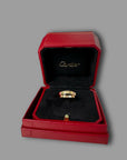 Cartier Love double ring, size 52, diamonds and pink sapphires