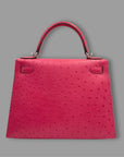 Hermès Kelly 28 Rose Tyrien Ostrich PHW *BRAND NEW*