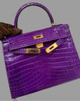 Hermès Kelly 28 Ultra Violet GHW *UNUSED* SUPER RARE
