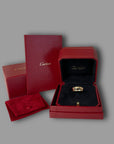 Cartier Love double ring, size 52, diamonds and pink sapphires