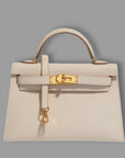 Hermés Mini Kelly Craie GHW *Brand New*
