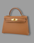 Hermés Mini Kelly Gold Epsom GHW *Brand New*