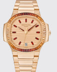 PATEK PHILLIPE Nautilus Rose-Gilt Waves Baguette - 7118/1300R - 001