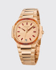 PATEK PHILLIPE Nautilus Rose-Gilt Waves Baguette - 7118/1300R - 001