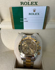 ROLEX OYSTER PERPETUAL COSMOGRAPH DAYTONA CHAMPAGNE DIAL 8 DIAMONDS