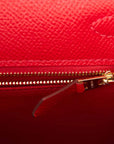Hermes Kelly 25 Rouge Casaque GHW Epsom