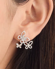 Graff Triple Butterfly Silhouette Diamond Earrings *Never Worn* RRP: AED 50000