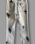 Chrome Hearts light blue jeans