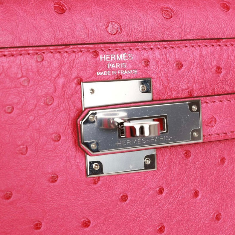 Hermès Kelly 28 Rose Tyrien Ostrich PHW *BRAND NEW*